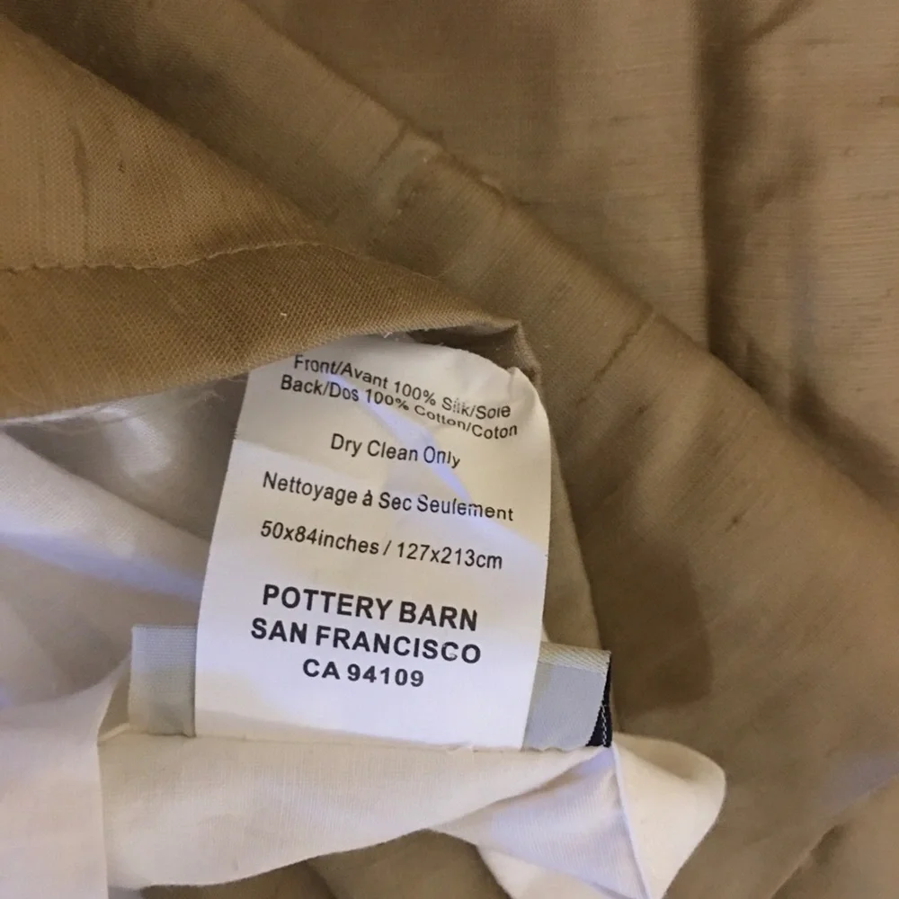 Pottery Barn two curtain